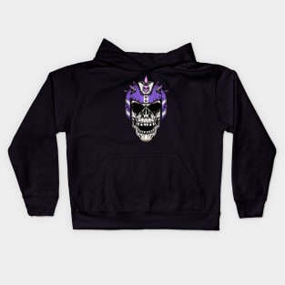 Fantasy Football Skeleton Purple 1 Kids Hoodie